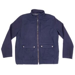Banana Republic Zip Front Jacket True Navy Workwear Utility Mens Size XL